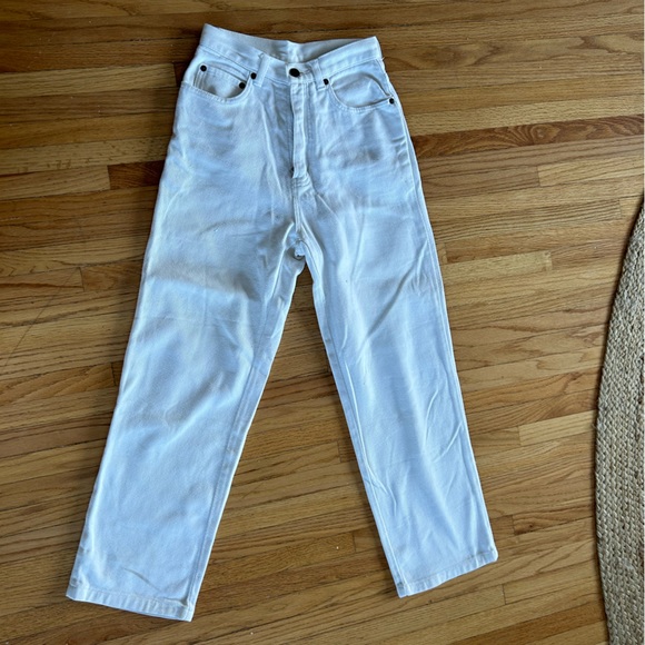 Vintage Straight White Jeans - Picture 6 of 14